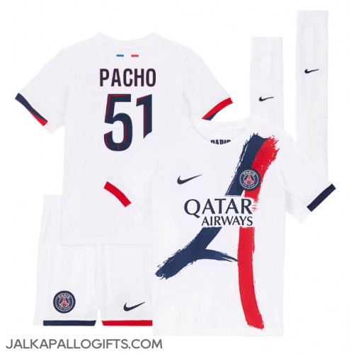 Paris Saint-Germain Willian Pacho #51 Vieras Peliasu Lasten 2024-25 Lyhythihainen (+ Lyhyet housut)